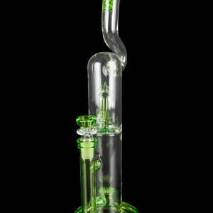 Calibear ""The Pagoda"" Showerhead Perc Bong with Splashguard Bent Neck
