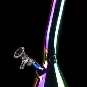 KindVibez Ethereal Iridescent Bent Neck Water Pipe