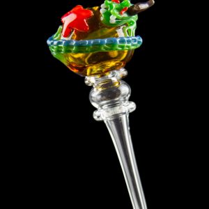 Empire Glassworks Dragon Sphere Honey Straw - 6""