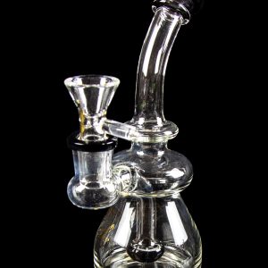 Dank Gals Mini Beaker Pipe with Colored Accents