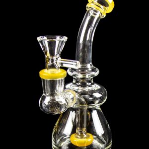 Dank Gals Mini Beaker Pipe with Colored Accents