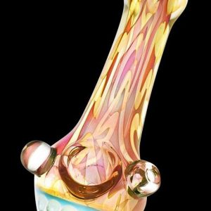 Inside Out Fumed Glass Spoon Pipe with Marbles