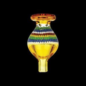 Lampwork Dotted Stripes Bubble Carb Cap