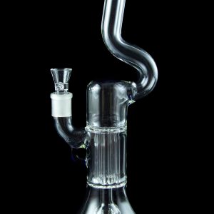 The ""Honey Tree"" Double Turbine Perc to Double Tree Perc Water Pipe