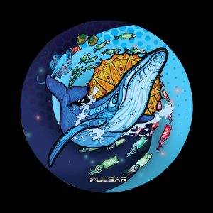 Pulsar ""Psychedelic Whale"" DabPadz Round Dab Mat