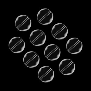 Solid Glass Ball Carb Cap with Carb Hole - 10 Pack