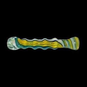 Ribbed Twisted Stripe Pattern Glass Taster