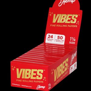 VIBES Hemp Rolling Papers with Filters - 24 Pack