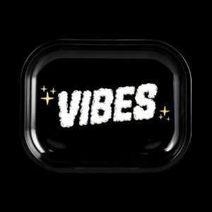 VIBES ""Clouds of Smoke Logo"" Metal Rolling Tray