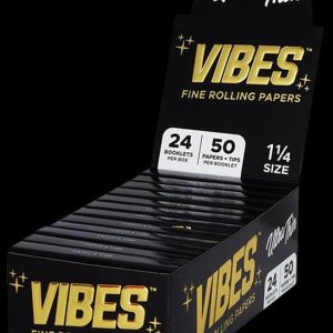 Vibes Thin Rolling Papers with Tips - 24 Pack