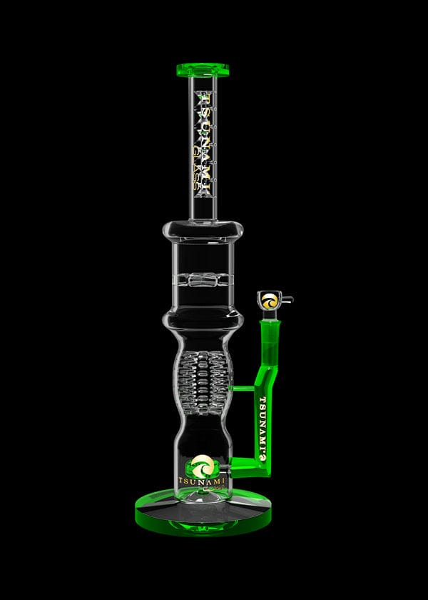 WC Glass 1Color Showerhead Grenade Turbine Green 1