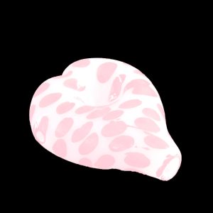 White Heart-Shaped Hand Pipe with color Polka Dot Accents