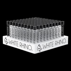 White Rhino Chillum with Silicone Cap - Bulk 100 Pack