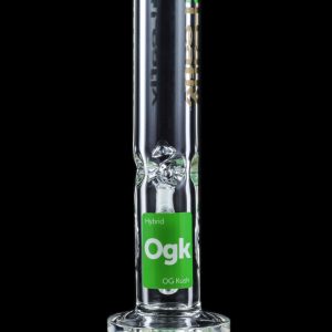 Leafly Strain Tile Straight Tube Bong - Sativa, Indica, or Hybrid