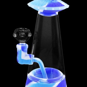 Cloud 8 Flying Saucer Silicone & Glass Water Pipe