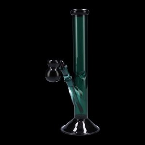Colored Glass Straight Ice Bong - 12 Inch