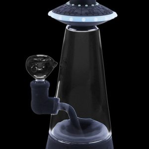 Cloud 8 Flying Saucer Silicone & Glass Water Pipe