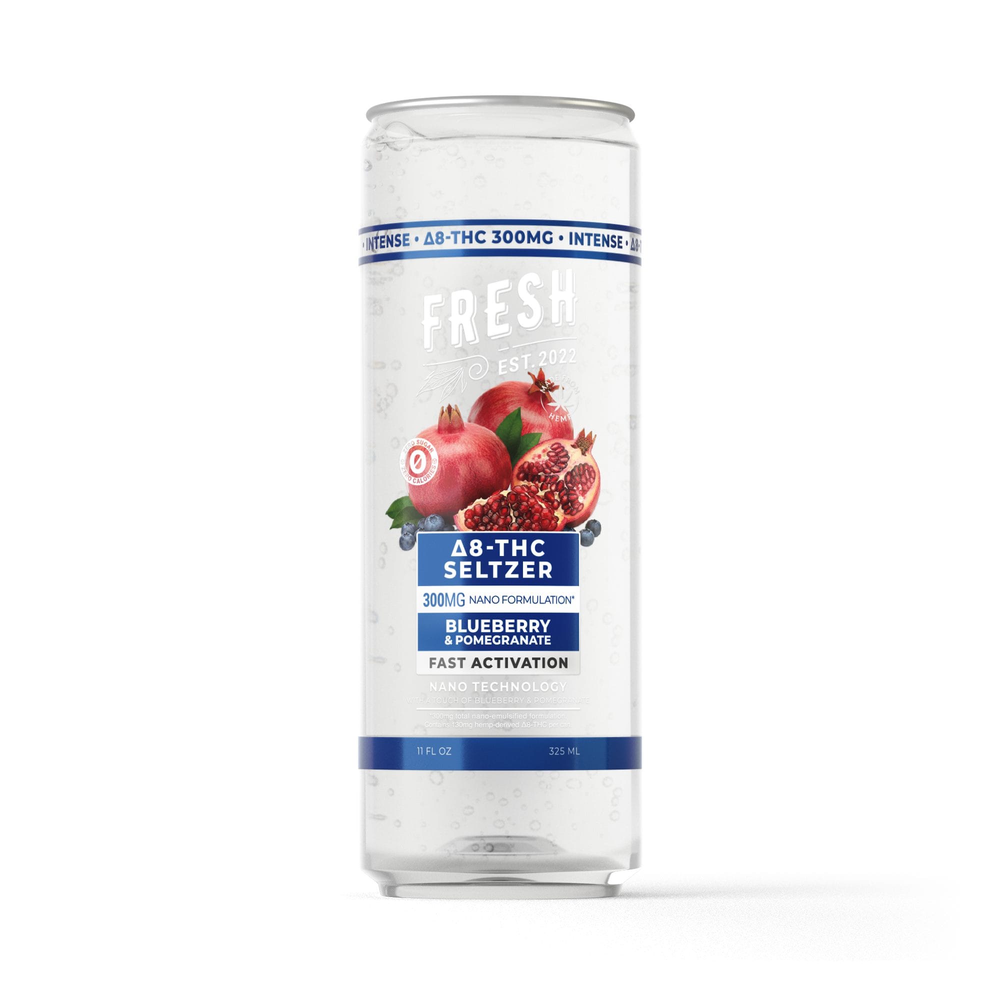 d8 nano blueberry pomegranate thc seltzer 300mg fresh 0