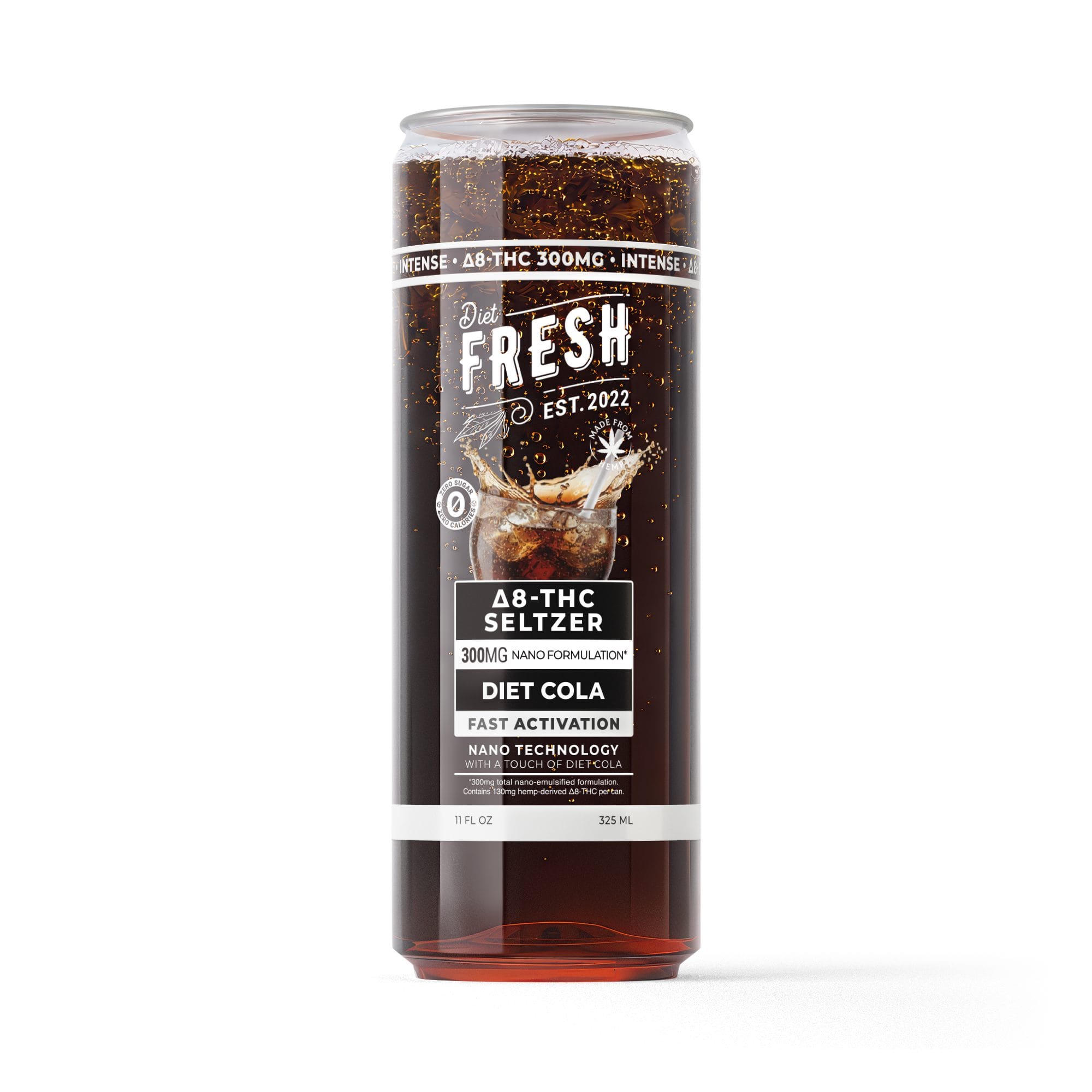 d8 nano diet cola thc seltzer 300mg fresh 0