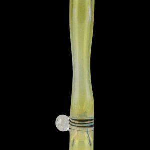 Glass Silver Fumed Chillum with Marble