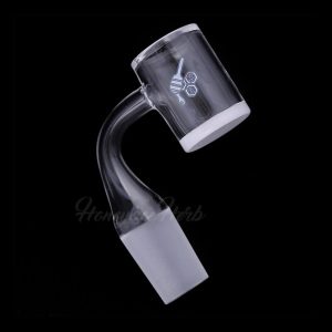 Honey & Milk Bevel Quartz Banger - 90° Degree | Yl - 18mm / Male