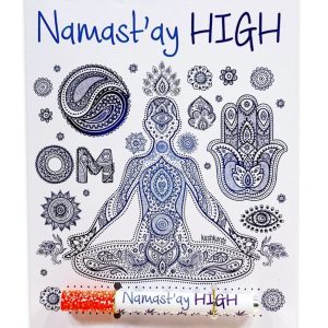 💜 Namast'ay High Cannabis Greeting Card - One Hitter Kard
