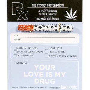 🖤 Stoner Prescription Cannabis Greeting Card - One Hitter Kard
