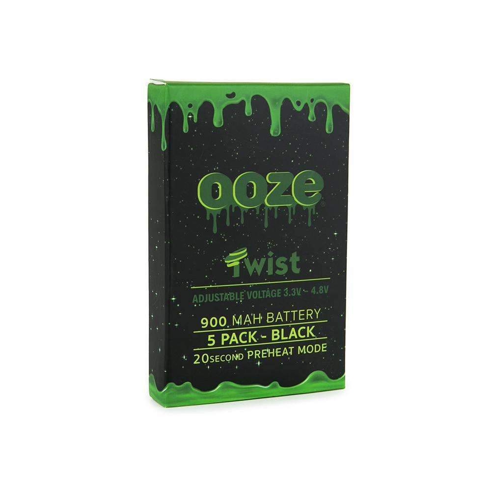 ooze vaporizer black 900 twist battery 5 pack 1060011240