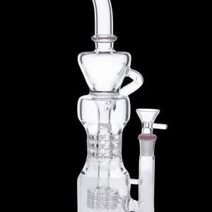 Beaker Water Pipe w/ Bowl & Quartz Banger