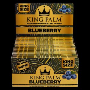 King Palm Hemp Flavored Rolling Papers & Tips 22ct Display King Size