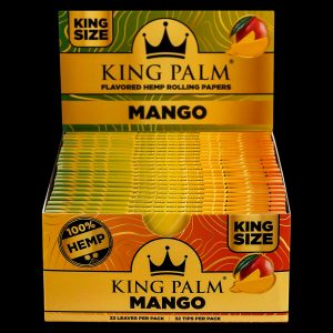 King Palm Hemp Flavored Rolling Papers & Tips 22ct Display King Size