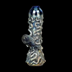 Curious Kraken Metallic Electroplated Glass Chillum