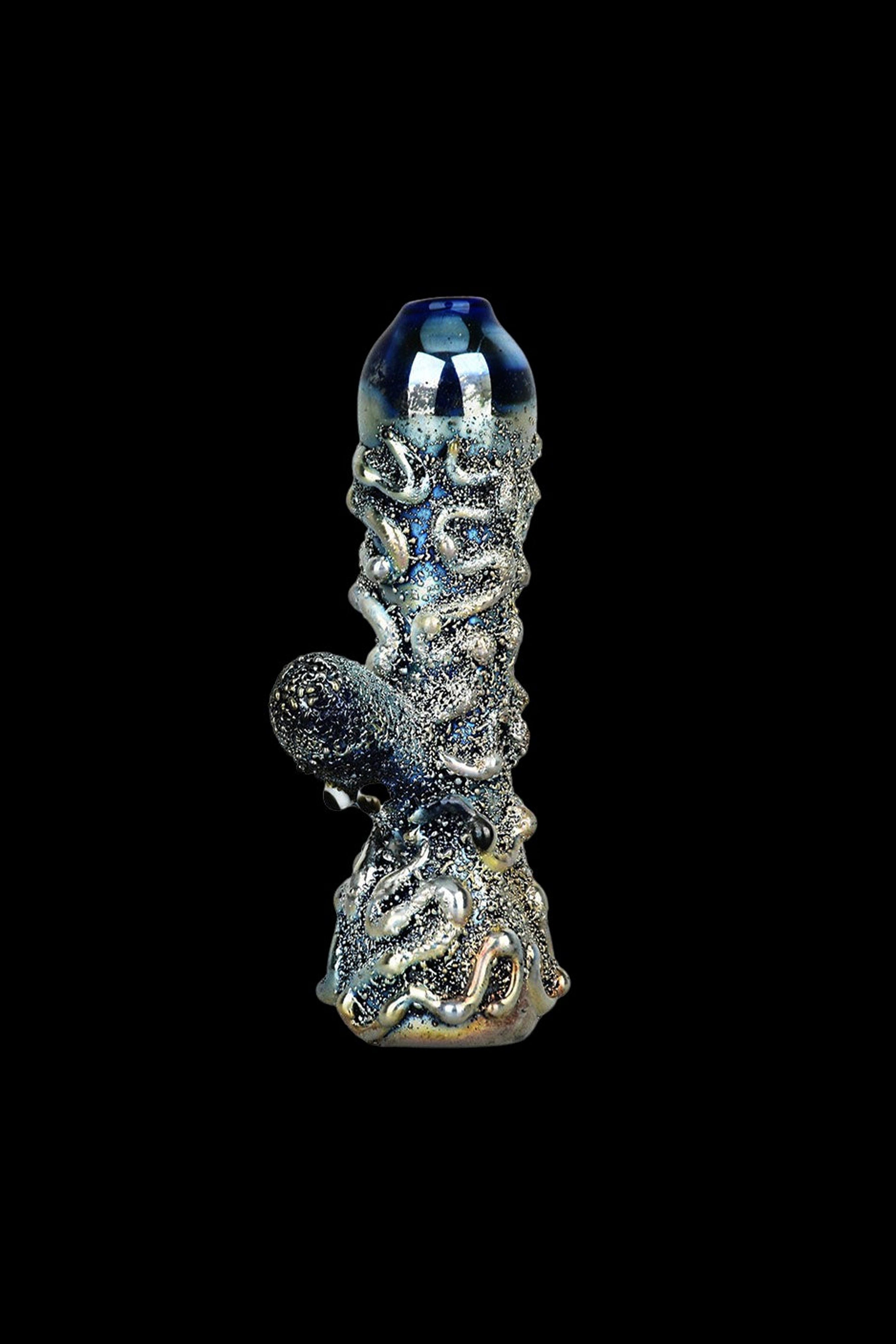 Curious Kraken Metallic Electroplated Glass Chillum
