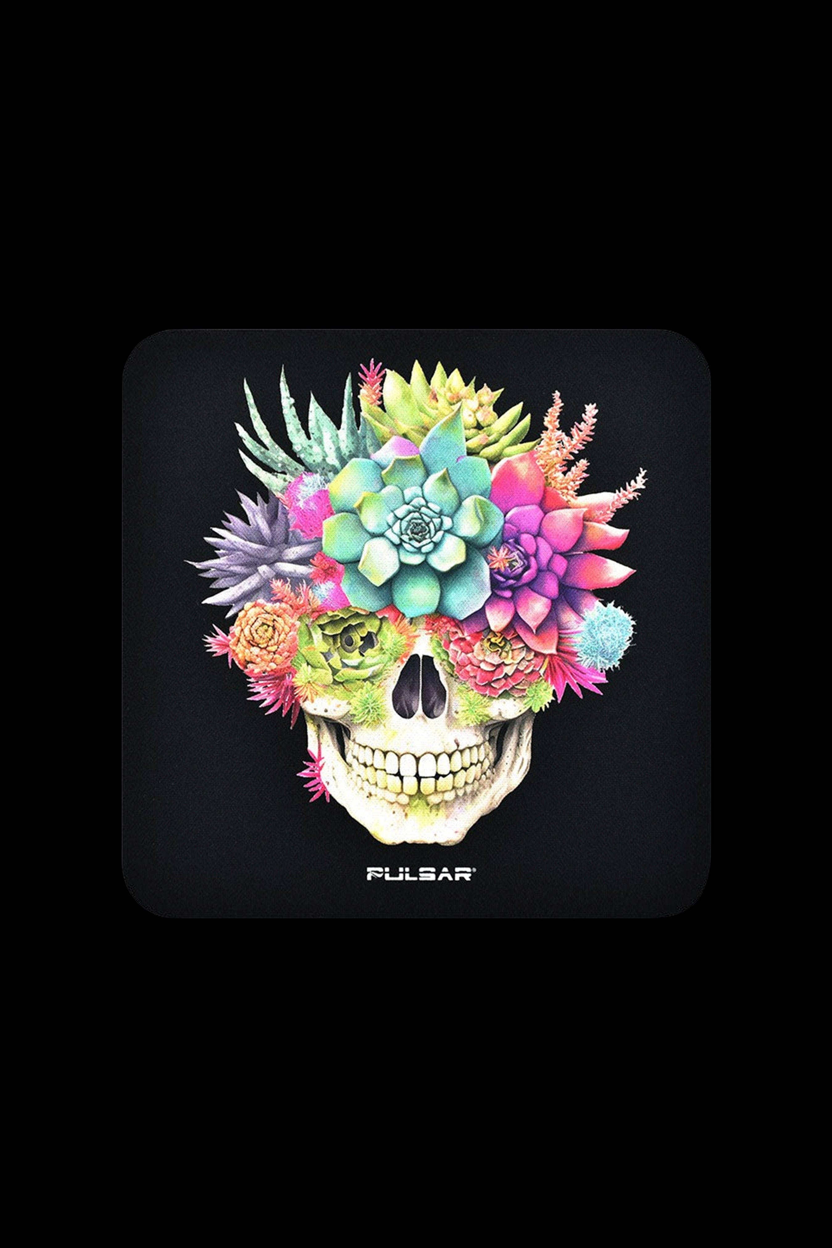 Pulsar DabPadz Round Fabric Top Dab Mat | Succulent Smile