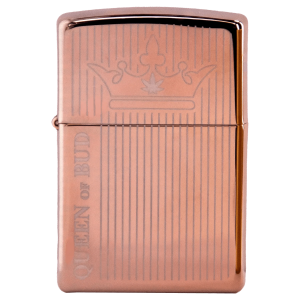 queen of bud lighter queen of bud rose quartz vertical flame zippo 1171755076