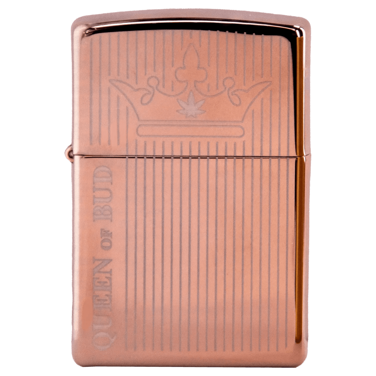 Queen of Bud Rose Quartz Vertical Flame Zippo
