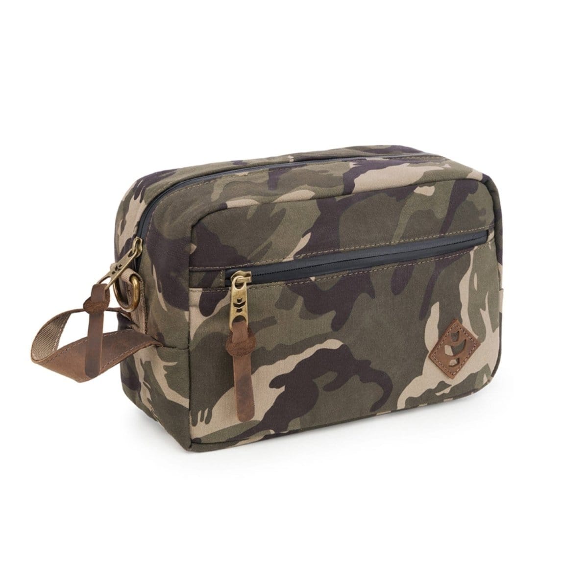 revelry supply travel bag camo brown the stowaway smell proof toiletry kit 951464347