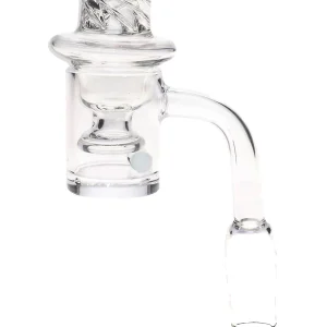 14MM Male 90 Degree Terp Pearls & Carb Cap Combo Quartz Banger