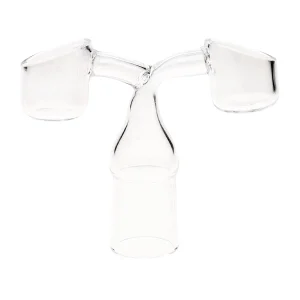 18MM Female 2mm Clear Double Head Banger