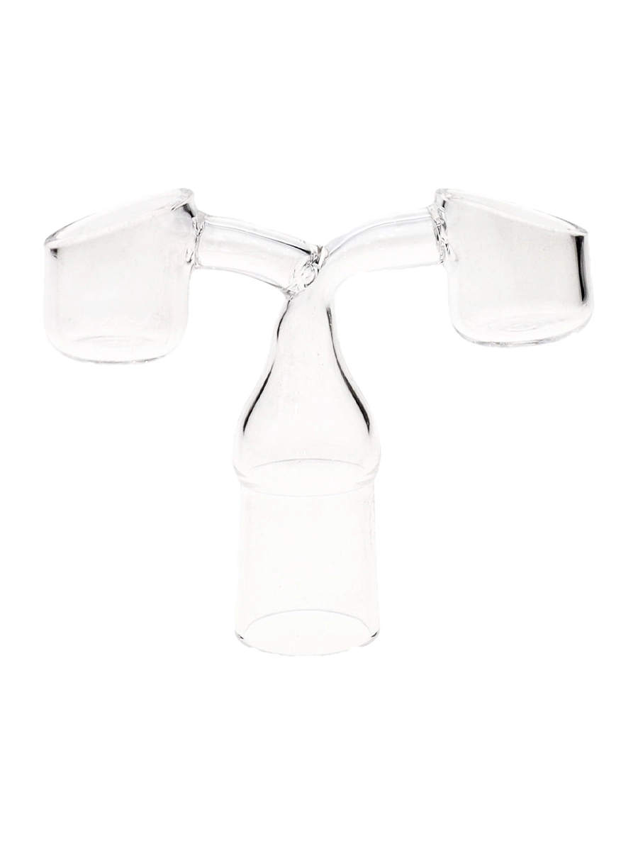 18MM Female 2mm Clear Double Head Banger