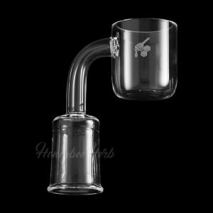 Honeybee Herb Honey Bucket Quartz Banger - Yellow Line