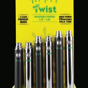 Ooze Twist Variable Voltage Battery - 24 Piece Bulk Display