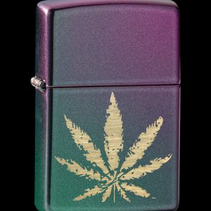 Zippo Iridescent Cannabis Leaf Windproof Lighter