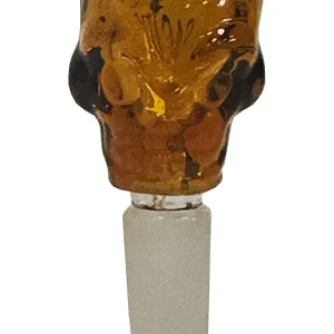 Amber Pacific Skull 3D Design Male Bowl 14MM