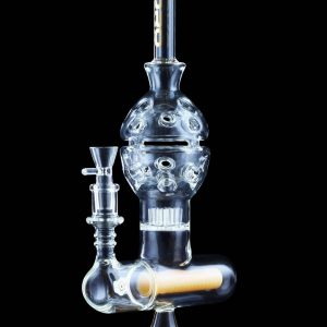 BoroTech Glass ""Braka"" Stacked Fab Egg with Inline & Sprinkler Perc