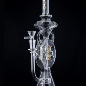 BoroTech Glass ""Eir"" Stacked Swiss Recycler with Inverted Perc