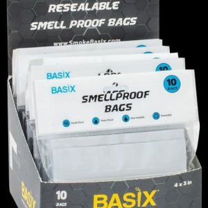 Basix Resealable Smell Proof Bags - 12 Pack
