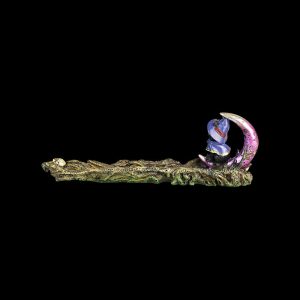 Black Magic Cat Polyresin Incense Burner