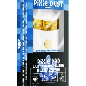 Blue Zushi Pixie Dust Pod THCA Live Diamond Blend Disposable 4G