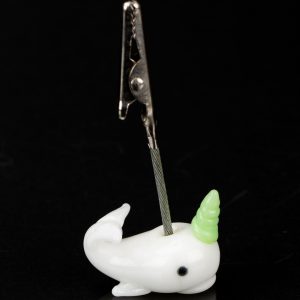 Empire Glassworks Cozmic Narwhal Alligator Clip